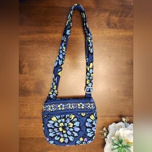 Vera Bradley Navy Floral Crossbody with Blue & Yellow Accents